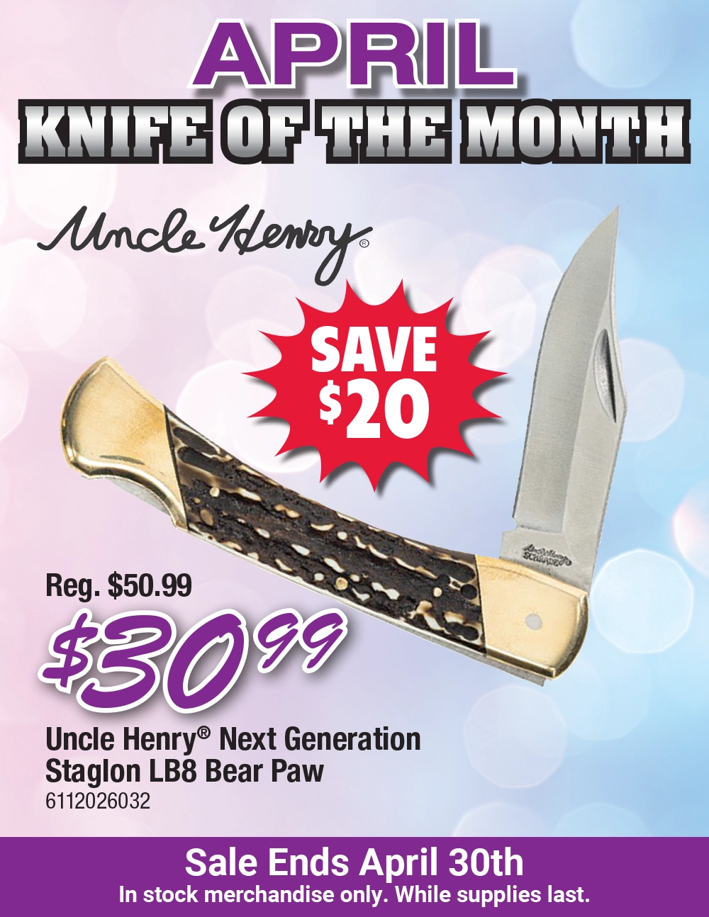 April 2026 Hagan Guns and Hunting knife special